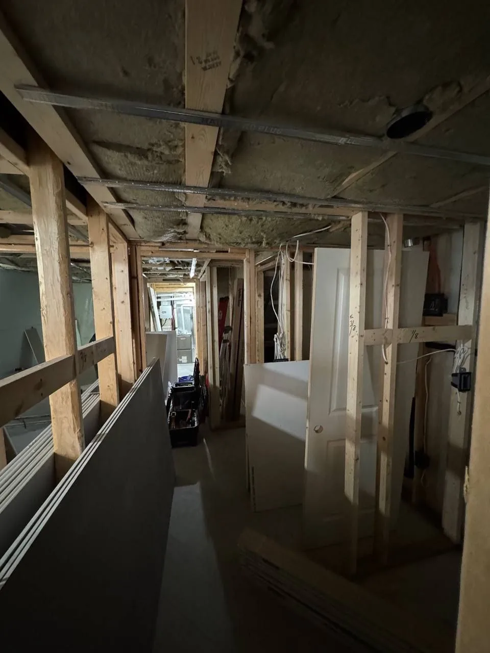 Basement before — bare and under construction